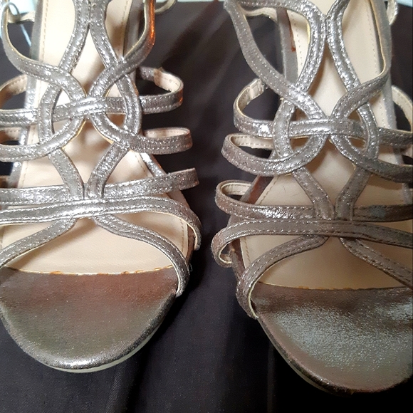 FIONI golden gladiator greek goddess buckle stiletto open toe heels Size 8.5 - Picture 2 of 12